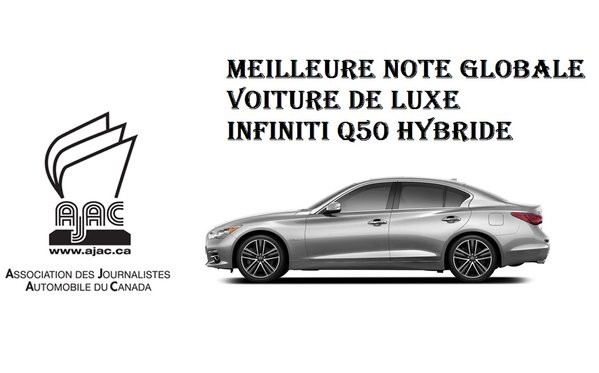 L’Infiniti Q50S Hybride 2014 nommée meilleure voiture de luxe par l’AJAC